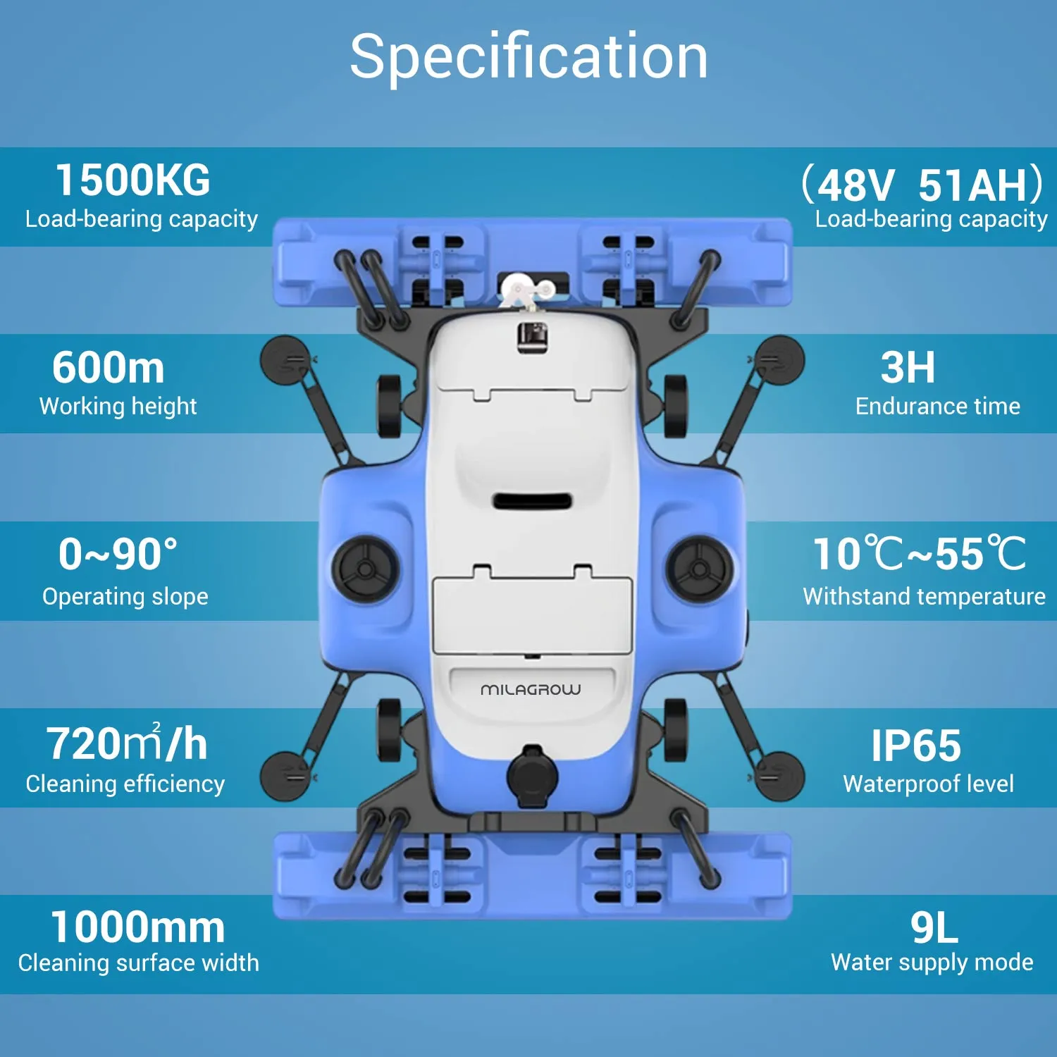 High Altitude Curtain Wall Cleaning Robot K3HA1