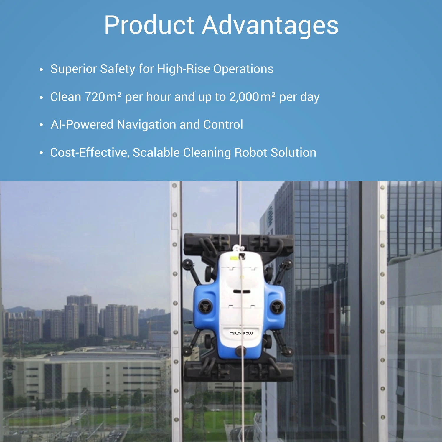 High Altitude Curtain Wall Cleaning Robot K3HA1