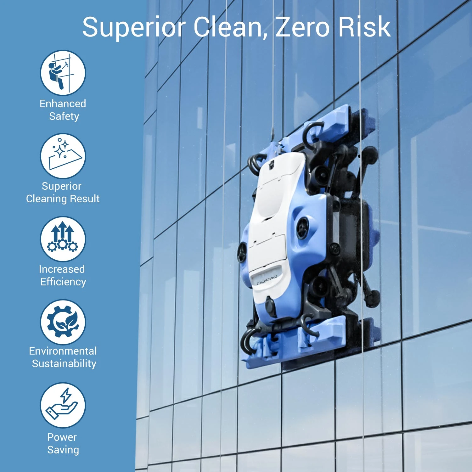 High Altitude Curtain Wall Cleaning Robot K3HA1