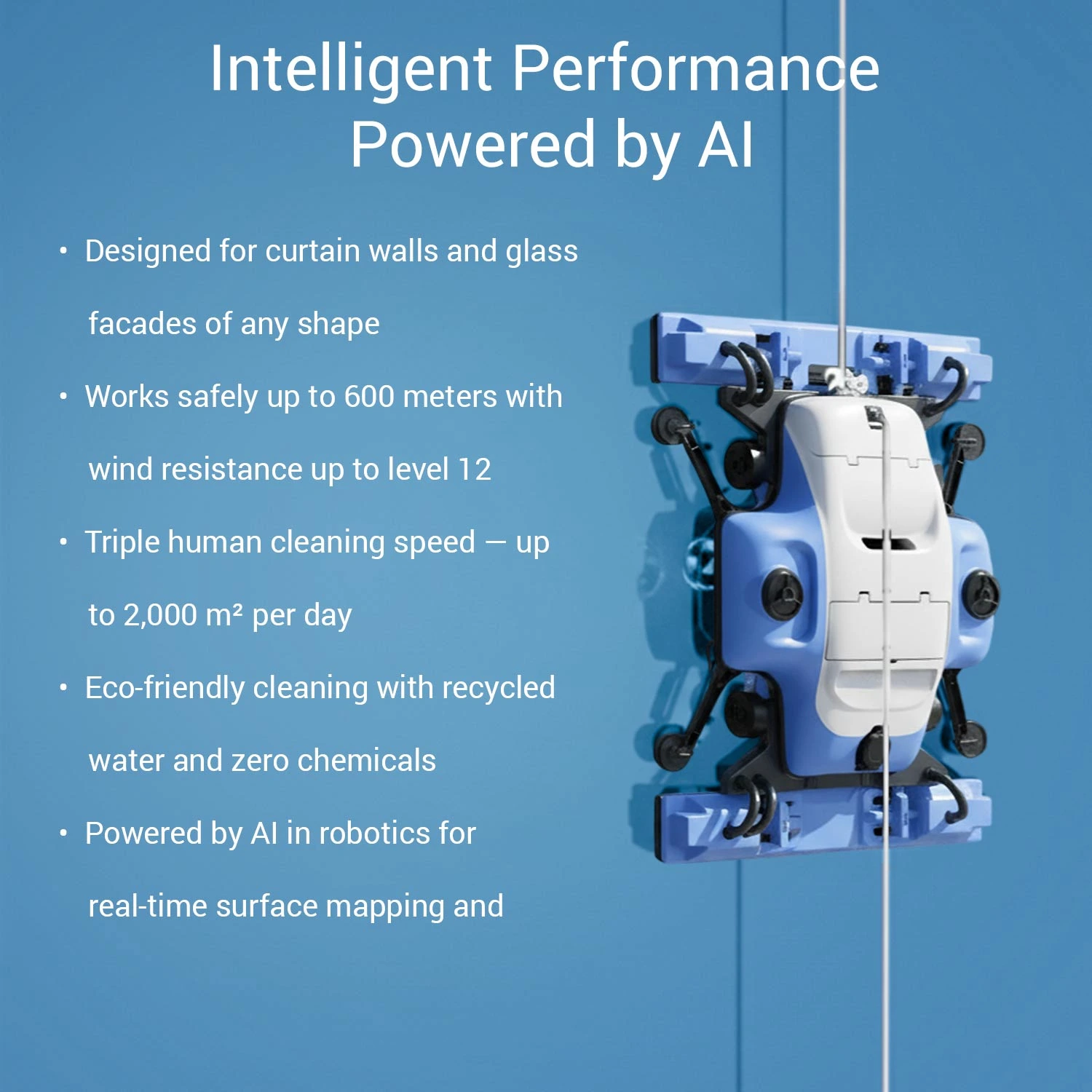 High Altitude Curtain Wall Cleaning Robot K3HA1