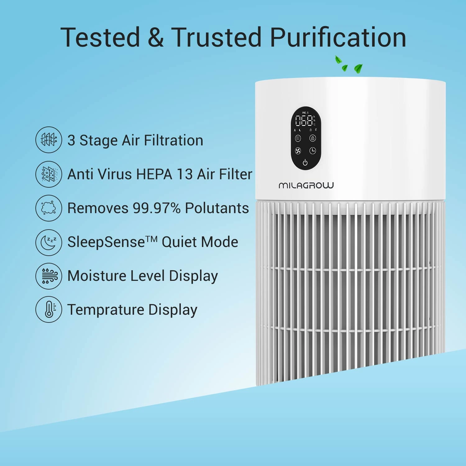 MILAGROW Tyson Tablet Air Purifier